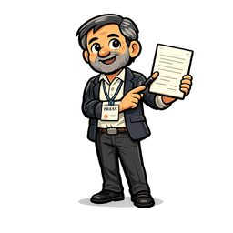 ManifestoWatch mascot — contribute character